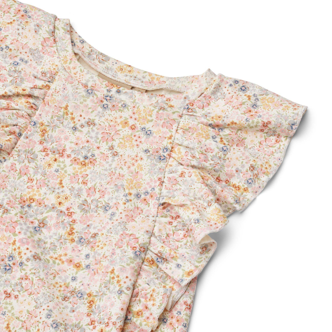 Wheat Jersey Kleid Ruffle Shirley bright flowers